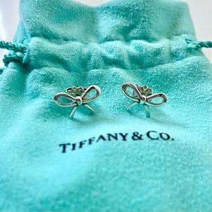 Tiffany & Co. Silver Bow Earrings